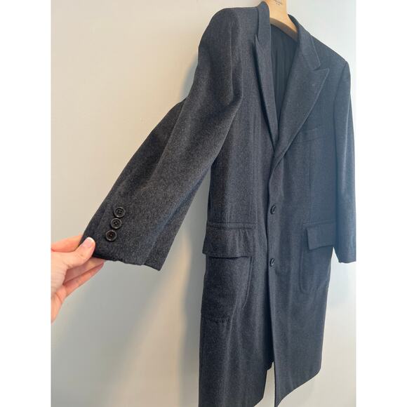 NEW Kiton Cashmere Chincilla 3 Button Overcoat Charcoal Gray Size XL JL - Picture 4 of 12